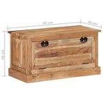 Banc banquette de rangement de chaussures 85 x 40 x 45 cm bois d'acacia massif 02_0010916