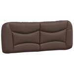 vidaXL Coussin de tête de lit Hvar marron 120 cm similicuir