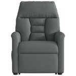 vidaXL Fauteuil inclinable Gris foncé Tissu
