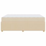 vidaXL Cadre de lit avec matelas avec matelas Crème 160 x 200 cm tissu
