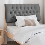 vidaXL Tête de lit capitonnée Gris foncé 100 cm Pin massif