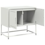 vidaXL Meuble TV blanc 68 5x39x60 5 cm acier