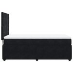 vidaXL Sommier à lattes de lit avec matelas Noir 90x200 cm Velours