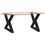 vidaXL Pieds de table basse 2 pièces Noir 60 x (42-43 3) cm Acier