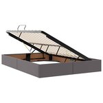 vidaXL Lit avec rangement et matelas Gris 140 x 200 cm Simili cuir
