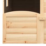 vidaXL Maison de jeux et porte verrouillable/fleurs bois massif sapin
