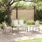vidaXL Ensemble de salle à manger pour jardin 3 Pièces Noir  Anthracite