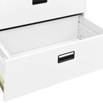 vidaXL Classeur Blanc 90x46x134 cm Acier