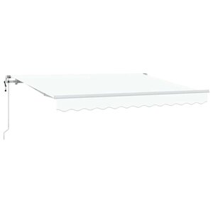 vidaXL Auvent Rétractable Blanc 300 x 200 cm tissu