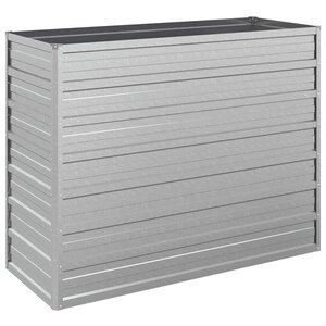 vidaXL Lit surélevé de jardin 100x40x77 cm Acier galvanisé Argenté