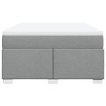 vidaXL Sommier à lattes de lit avec matelas Gris clair 140x190cm Tissu