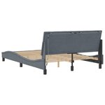 vidaXL Cadre de lit avec lumières LED gris foncé 140x190 cm velours