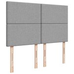 vidaXL Sommier à lattes de lit avec matelas Gris clair 140x190cm Tissu