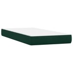 vidaXL Sommier à lattes de lit et matelas vert foncé 180x220cm velours