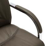 vidaXL Chaise de bureau cantilever Gris Similicuir