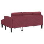 vidaXL Ensemble de Canapés Rouge vin 173 x 131 x 67 cm tissu