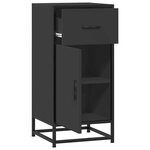 vidaXL Buffet noir 35 5x35x76 cm bois d'ingénierie et métal