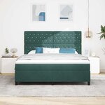 vidaXL Lit à ressorts avec matelas Vert foncé 180 x 200 cm Velours