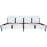 vidaXL Cadre de lit avec LED sans matelas blanc 180x200 cm