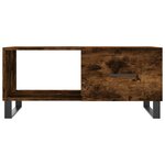 vidaXL Table basse chêne fumé 90x50x40 cm bois d'ingénierie