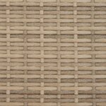 vidaXL Canapé de jardin 2 places avec auvent et tabourets beige rotin