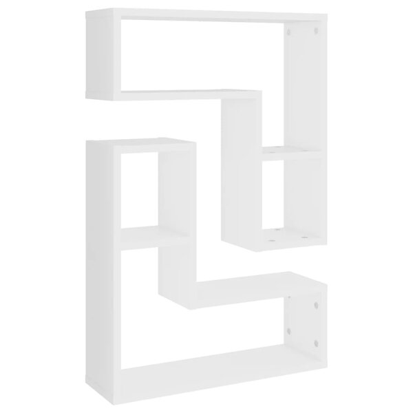 vidaXL Étagères murales 2 Pièces blanc 50x15x50 cm bois d'ingénierie
