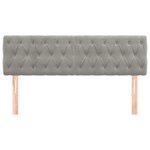 vidaXL Têtes de lit 2 Pièces Gris clair 80x7x78/88 cm Velours
