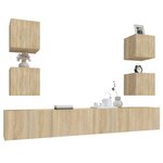 vidaXL Ensemble de meubles TV 6 Pièces Chêne sonoma Bois d'ingénierie