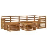 vidaXL Ensemble de canapé d'angle 6 Pièces Naturel Bois d'Acacia Massif