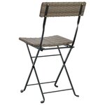 vidaXL Chaises de bistrot pliantes lot de 6 Gris Résine tressée acier