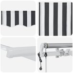 vidaXL Auvent rétractable automatique anthracite et blanc 450x300 cm