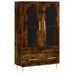 vidaXL Buffet haut chêne fumé 69 5x31x115 cm bois d'ingénierie