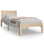vidaXL Cadre de lit bois massif 75x190 cm petit simple