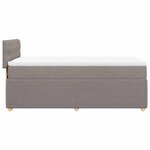 vidaXL Sommier à lattes de lit avec matelas Taupe 90x200 cm Tissu