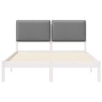 vidaXL Cadre de lit avec tête de lit rembourrée Gris clair