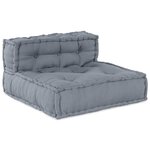 vidaXL Unité de canapé modulaire 4 Pièces Gris Tissu