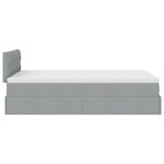 vidaXL Lit ottoman avec matelas gris clair 120x190 cm tissu