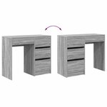vidaXL Bureau Gris Sonoma 90 x 37 5 x 75 cm Bois d'ingénierie