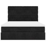 VidaXL Cadre de lit ottoman avec matelas noir 140x200 cm velours