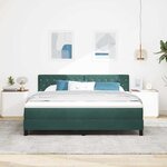 vidaXL Lit à ressorts avec matelas Vert foncé 180 x 200 cm Velours
