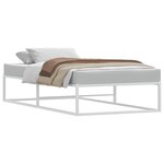 vidaXL Cadre de lit sans matelas blanc 100x200 cm métal