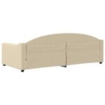 vidaXL Lit de repos sans matelas crème 90x200 cm tissu