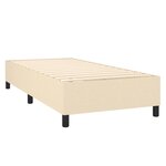 vidaXL Sommier à lattes de lit et matelas et LED Crème 100x200cm Tissu