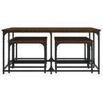 vidaXL Tables basses gigognes 5 Pièces chêne marron bois d'ingénierie