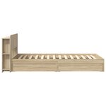 vidaXL Cadre de lit avec rangement Chêne Sonoma 90 x 190 cm