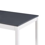 vidaXL Table à manger Blanc et gris 180x90x73 cm Bois de pin