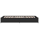vidaXL Cadre de lit sans matelas noir 90x200 cm