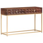 Vidaxl table console 122x36x75 cm bois de manguier massif
