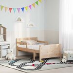 vidaXL Cadre de lit avec matelas Marron 80 x 200 cm Pin massif