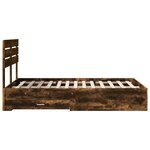 vidaXL Cadre de lit avec tiroir avec tête de lit Bois d'ingénierie